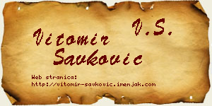 Vitomir Savković vizit kartica